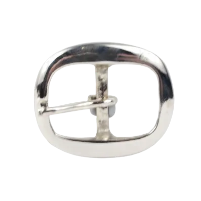 1.25 Inch 32mm Silver Oval Belt Buckle