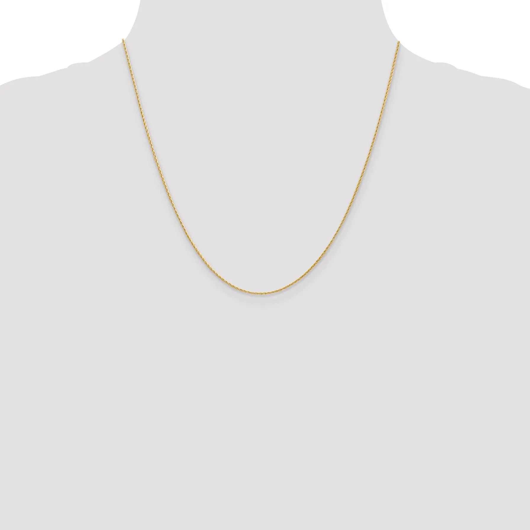 14k Yellow Gold 1.00m Baby Parisian Wheat Chain