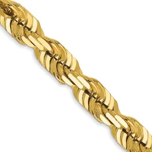 14k Yellow Gold 5.50mm Diamond Cut Rope Chain