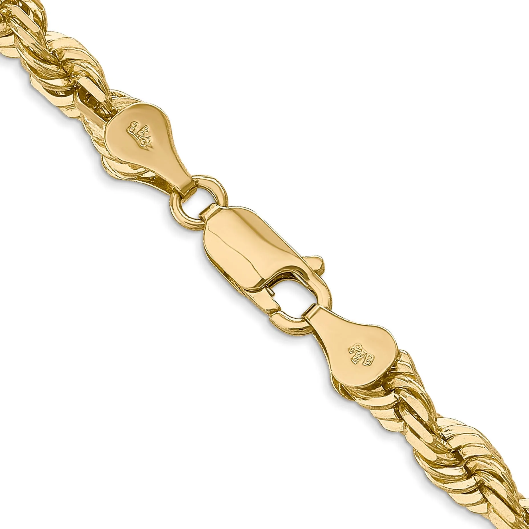 14k Yellow Gold 5.50mm Diamond Cut Rope Chain