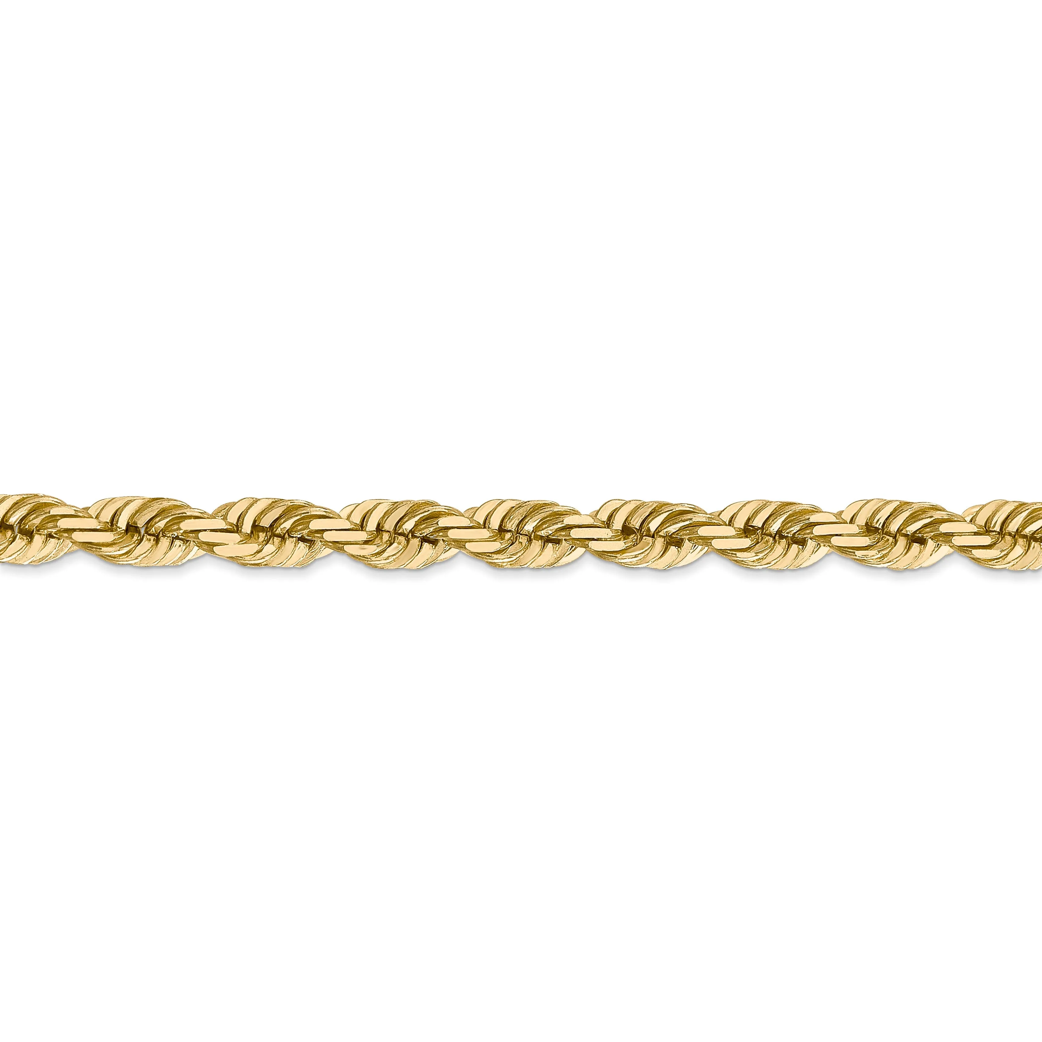 14k Yellow Gold 5.50mm Diamond Cut Rope Chain