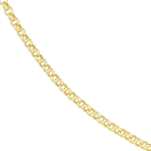 14K Yellow Gold 5mm Rolo Chain Necklace with Lobster Lock - Hollow