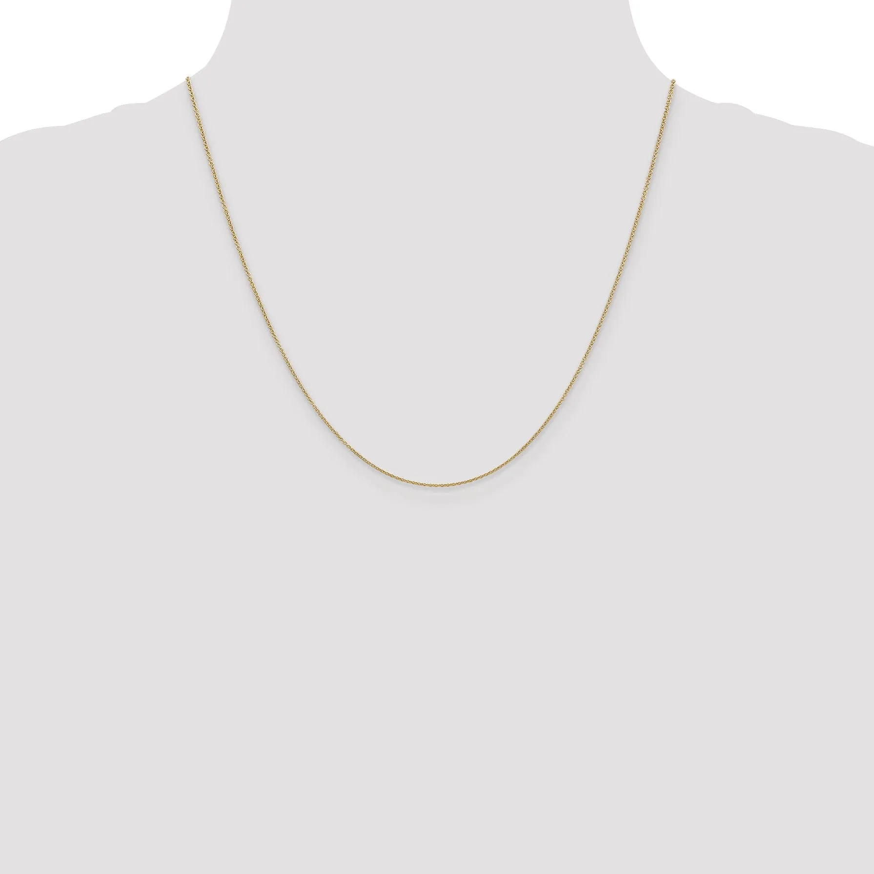 14k Yellow Gold .80mm Solid Polish Cable Chain