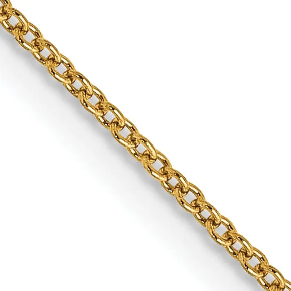 14k Yellow Gold .80mm Solid Polish Cable Chain