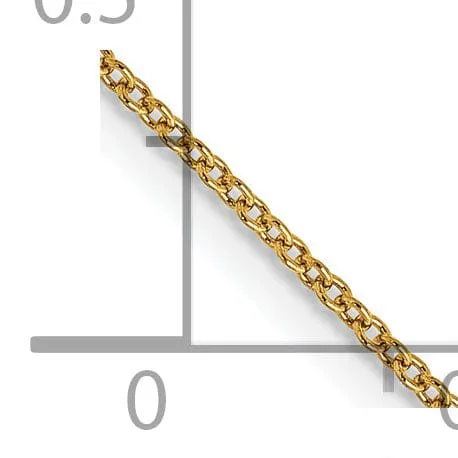 14k Yellow Gold .80mm Solid Polish Cable Chain