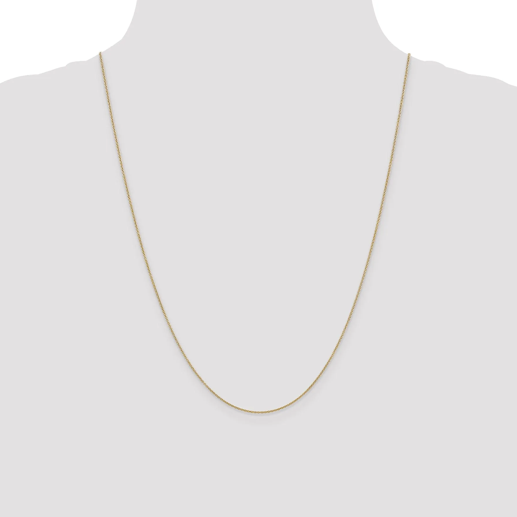 14k Yellow Gold .80mm Solid Polish Cable Chain