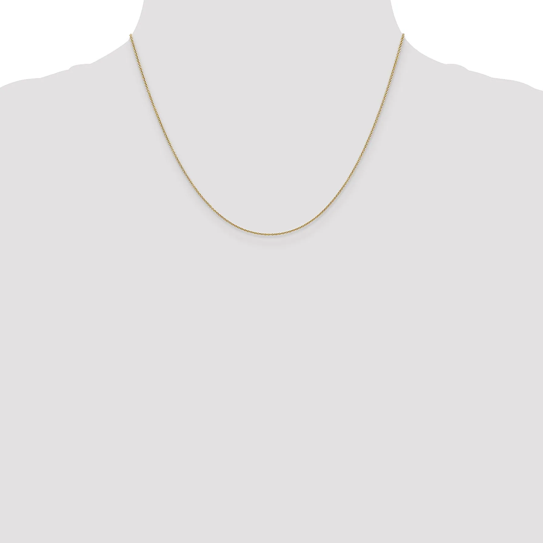 14k Yellow Gold .80mm Solid Polish Cable Chain