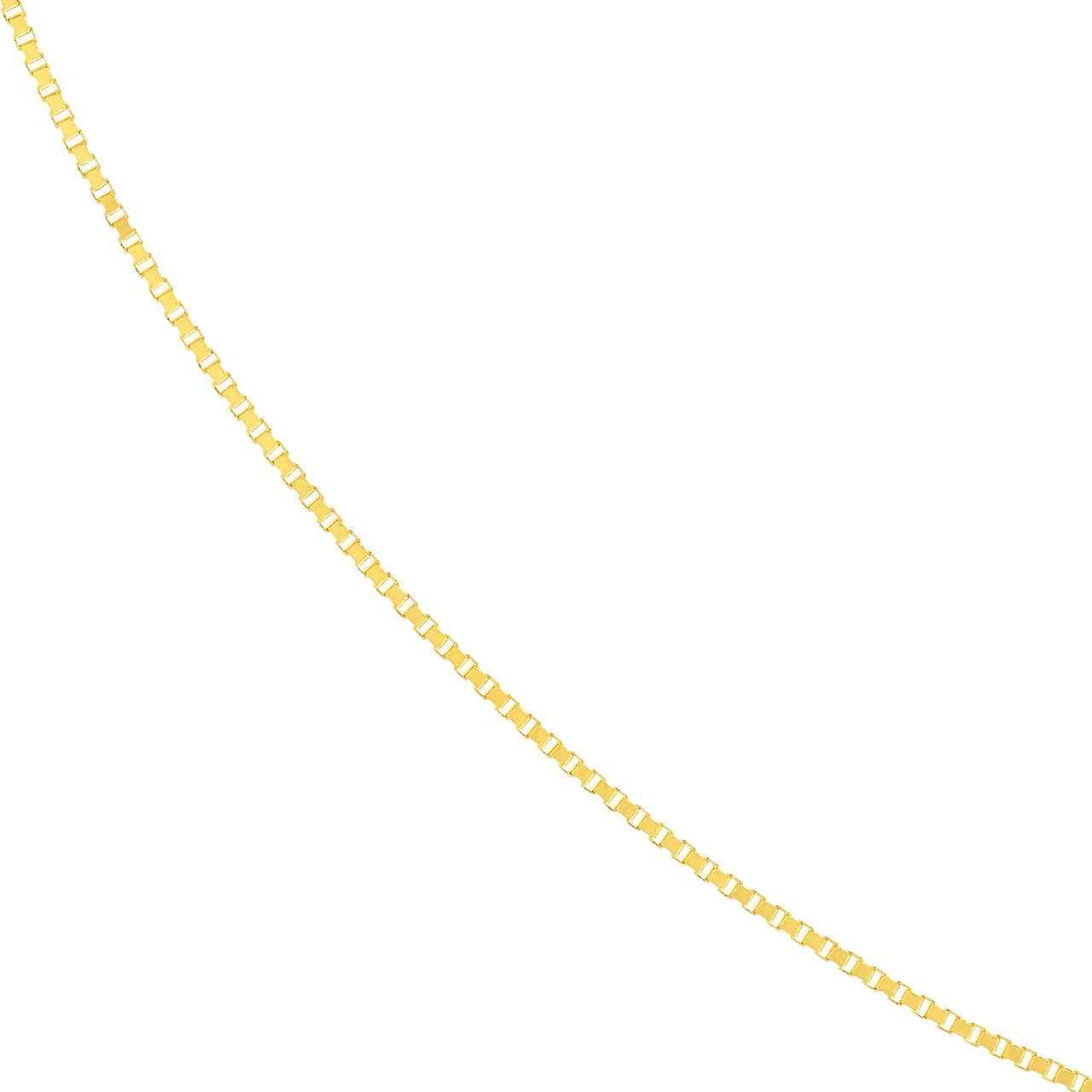 14K Yellow Gold and White Gold 0.55mm Box Chain Adjustable Necklace with Spring Ring