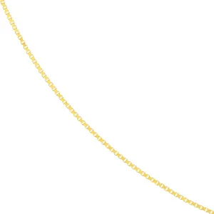 14K Yellow Gold and White Gold 0.55mm Box Chain Adjustable Necklace with Spring Ring