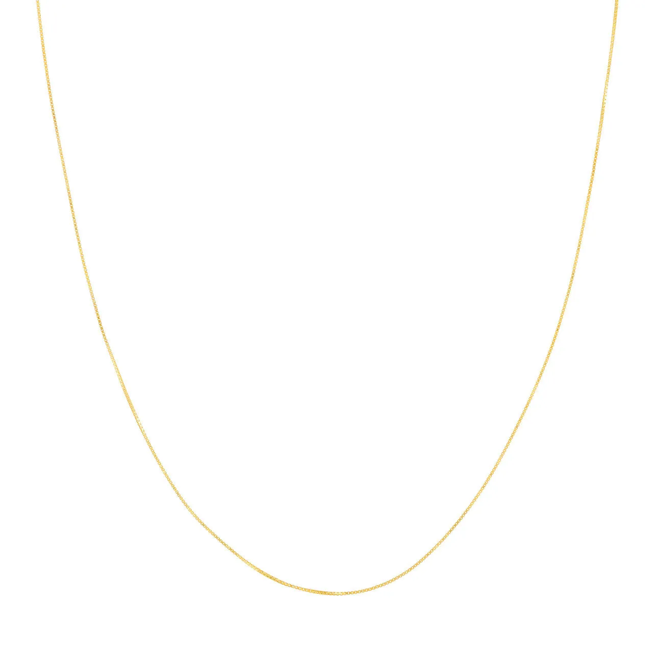 14K Yellow Gold and White Gold 0.55mm Box Chain Adjustable Necklace with Spring Ring