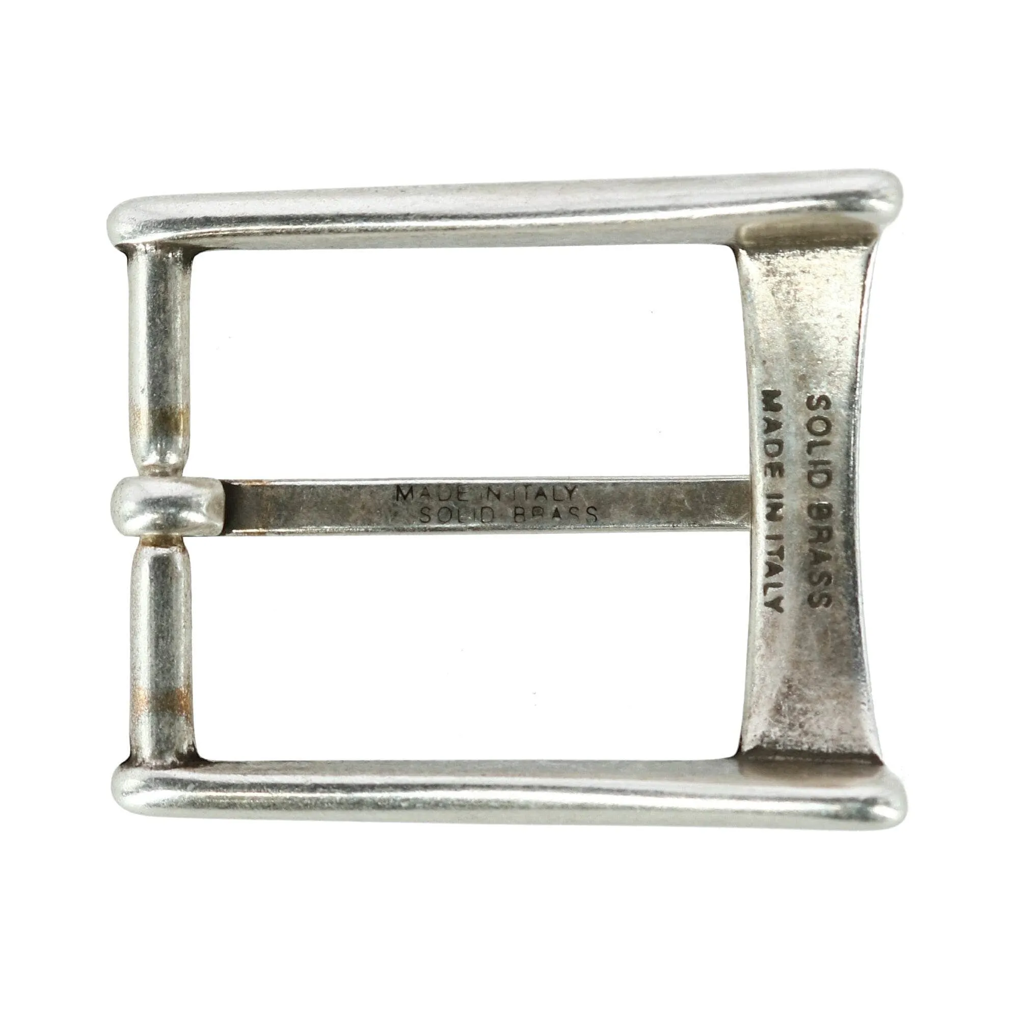 35mm Rectangular Edged Solid Brass Harness Belt Buckle