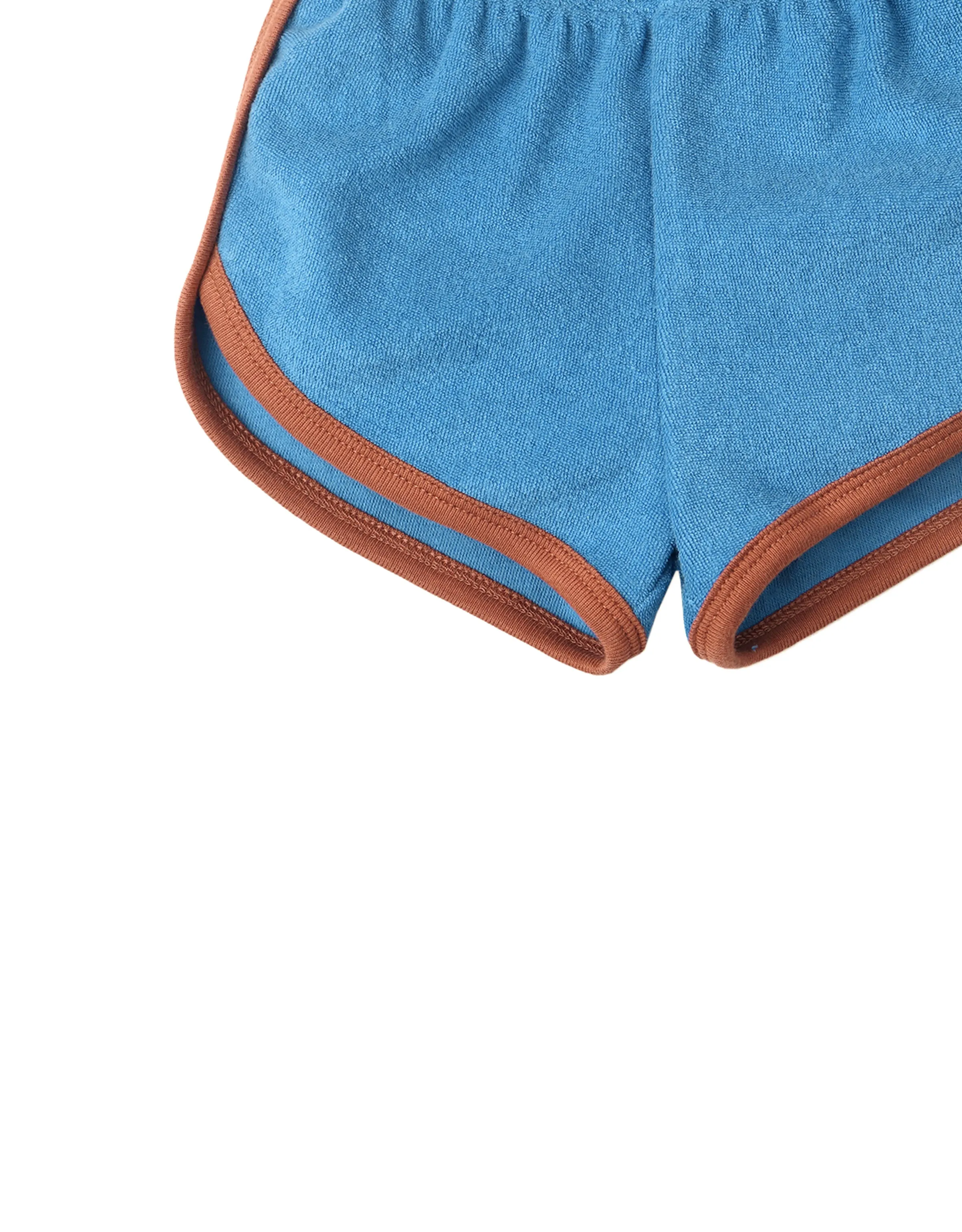 BABY GIRLS TERRY TOWEL DOLPHIN SHORTS WITH CONTRAST BINDING