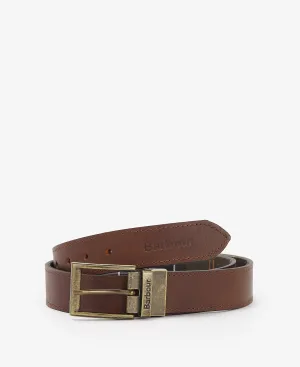 Barbour Tartan Leather Belt