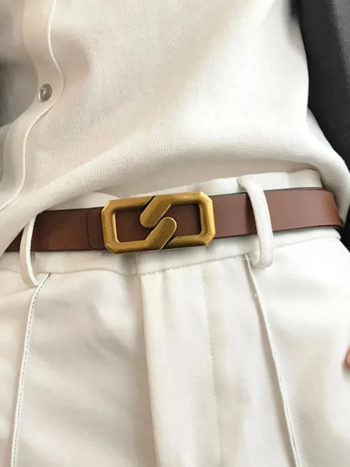 Benique – Polished metallic buckle – Belt