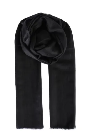 Black Larissa Pure Cashmere Shawl 100x230 cm