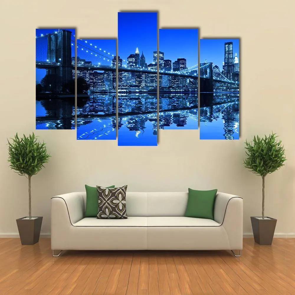 Brooklyn Bridge In NY Canvas Wall Art