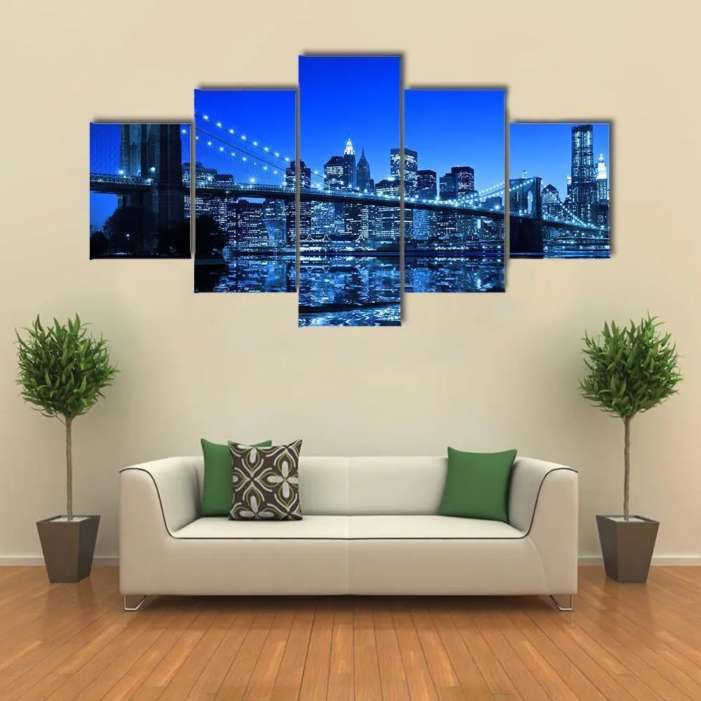 Brooklyn Bridge In NY Canvas Wall Art