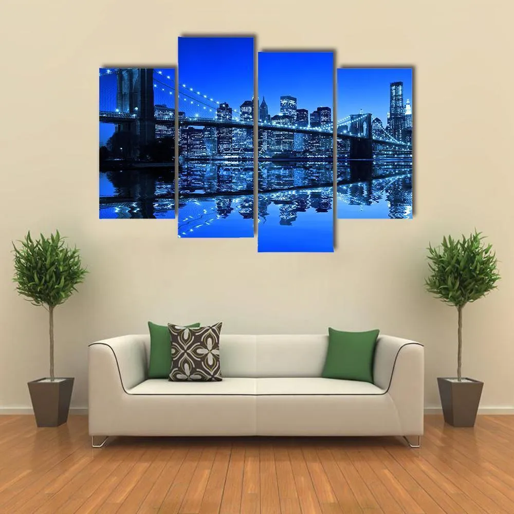 Brooklyn Bridge In NY Canvas Wall Art