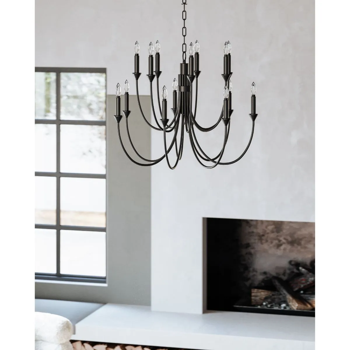 Cate 14 Lights Chandelier Iron finish