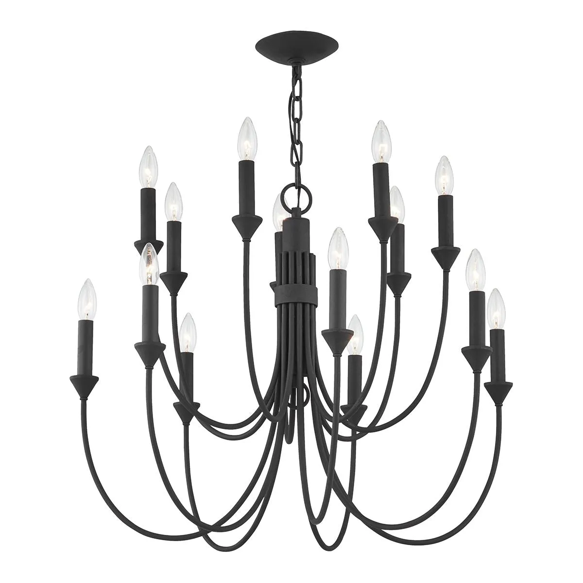 Cate 14 Lights Chandelier Iron finish