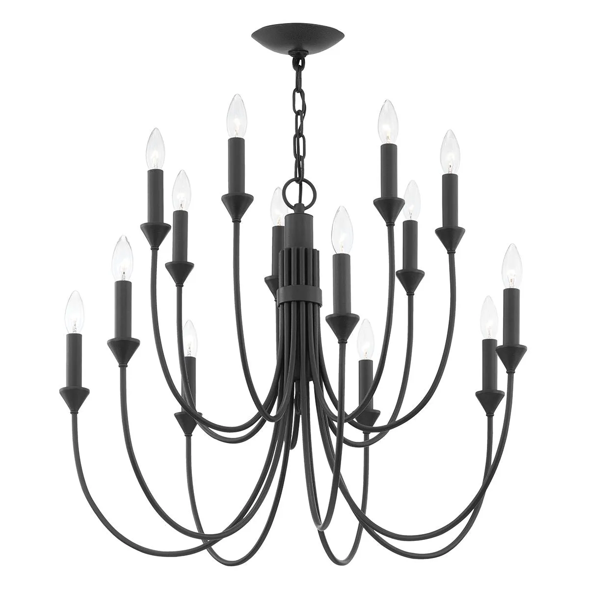 Cate 14 Lights Chandelier Iron finish