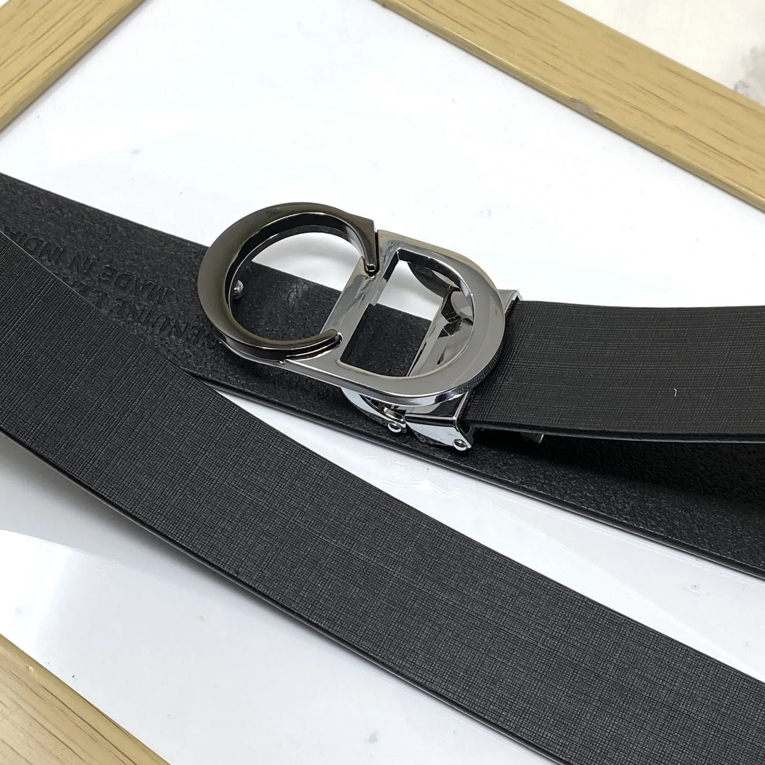 CD-Double Tone Leather Strap Belt-JonasParamount