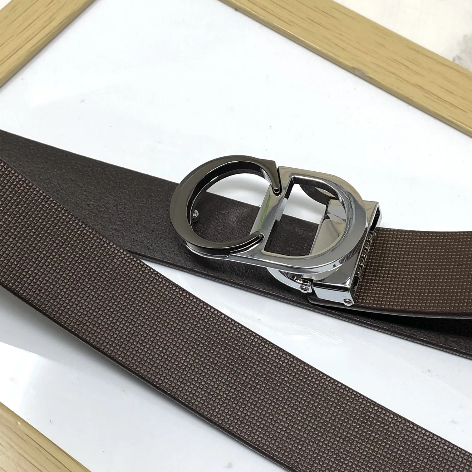 CD-Double Tone Leather Strap Belt-JonasParamount