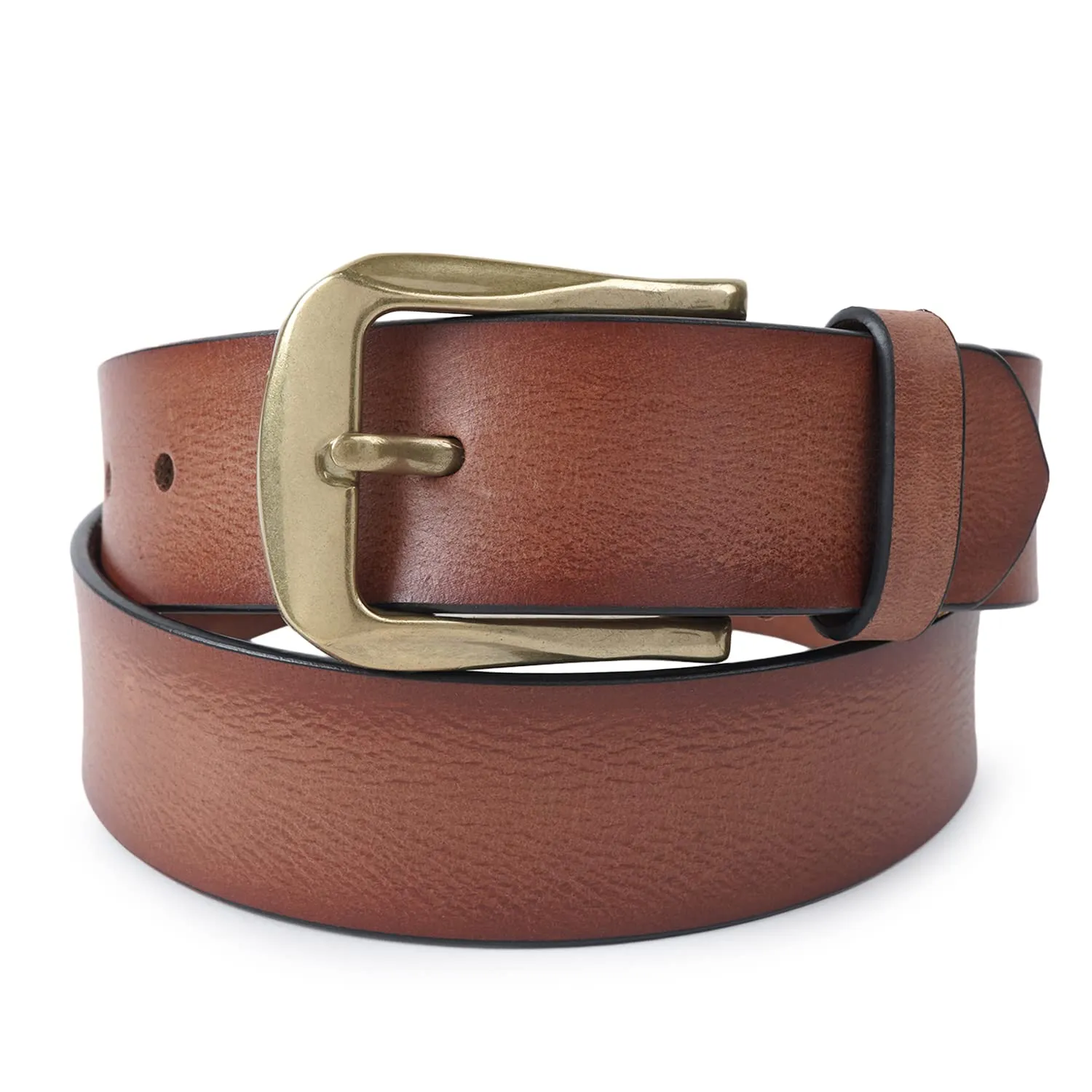 CIMONI Genuine Leather Classic Tan Casual Formal Dailyuse Belt For Men ( 1 Year Gurantee)