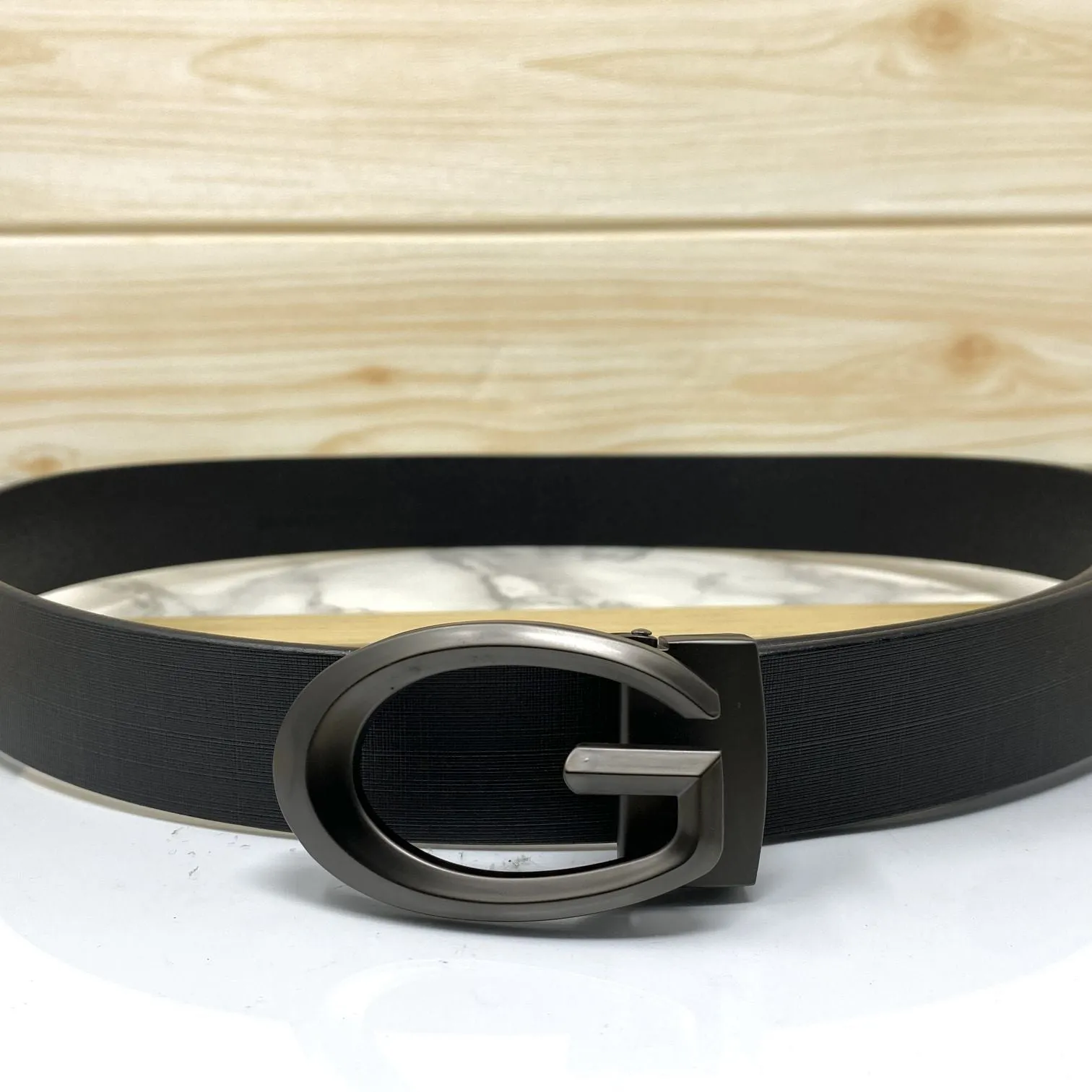 Classic G-Pattern Formal and Casual Leather Strap Belt -JonasParamount