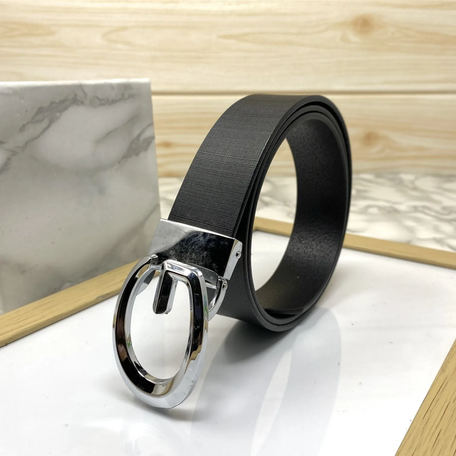 Classic G-Pattern Formal and Casual Leather Strap Belt -JonasParamount