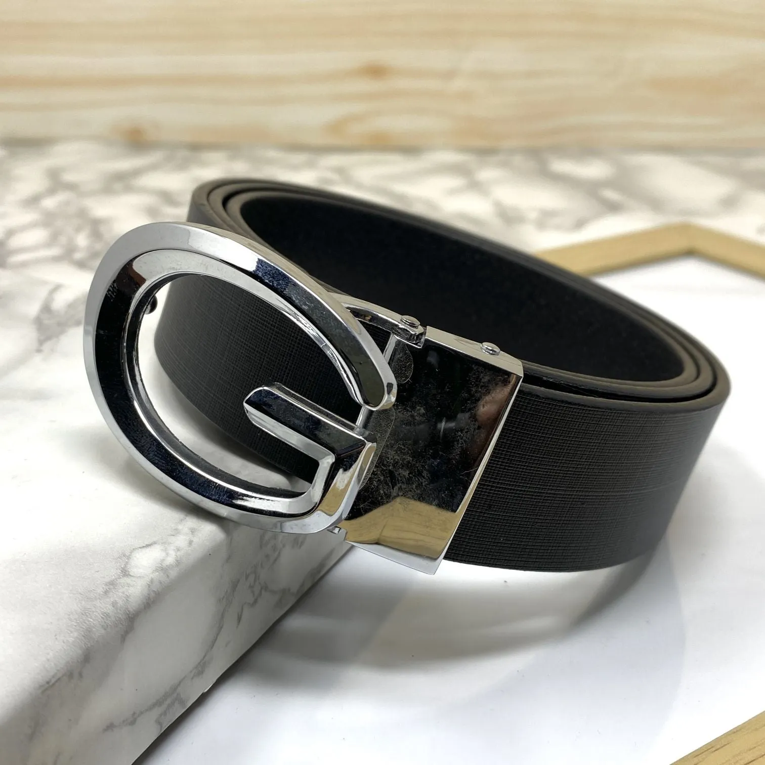 Classic G-Pattern Formal and Casual Leather Strap Belt -JonasParamount