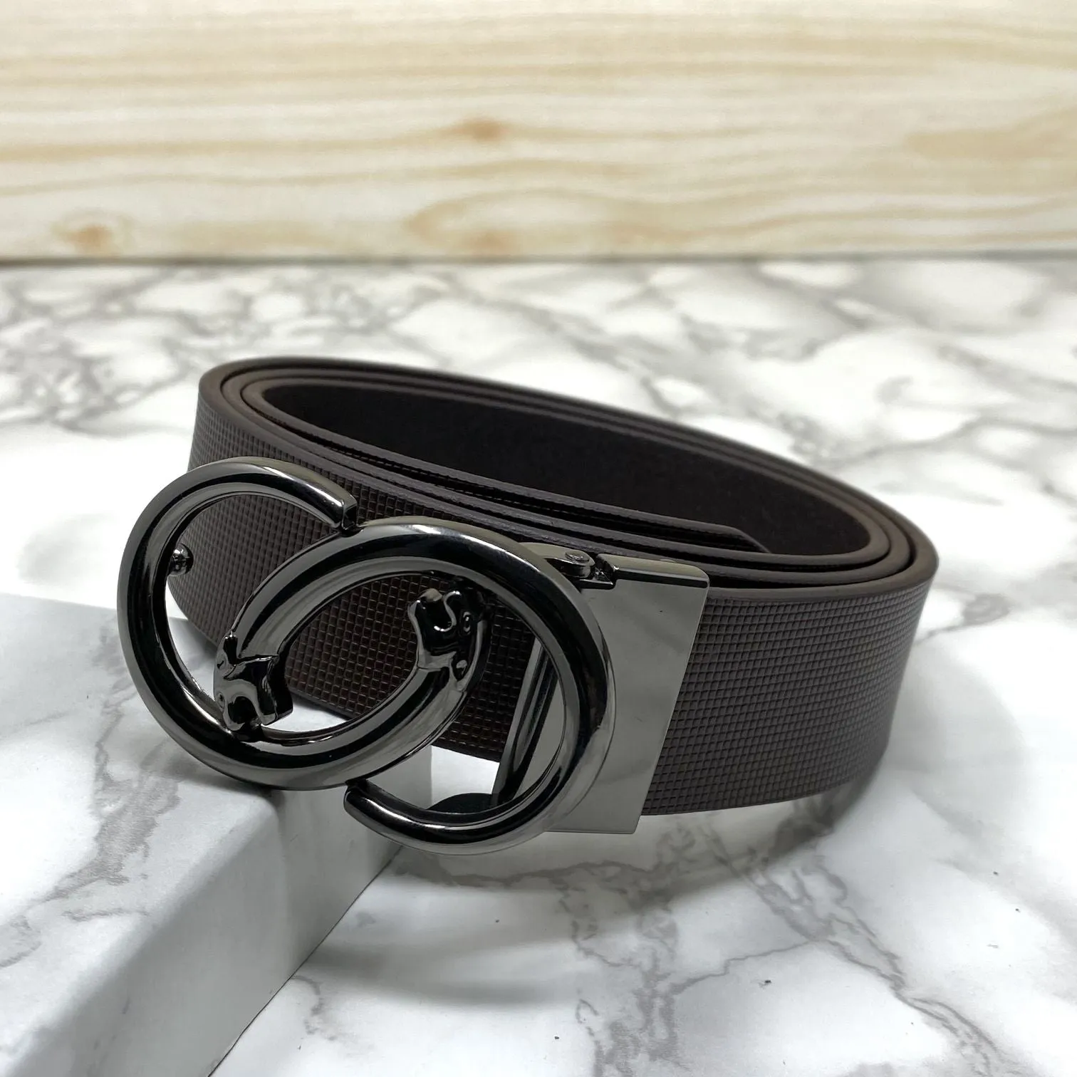 Classic Jaguar Design Leather Strap Belt-JonasParamount