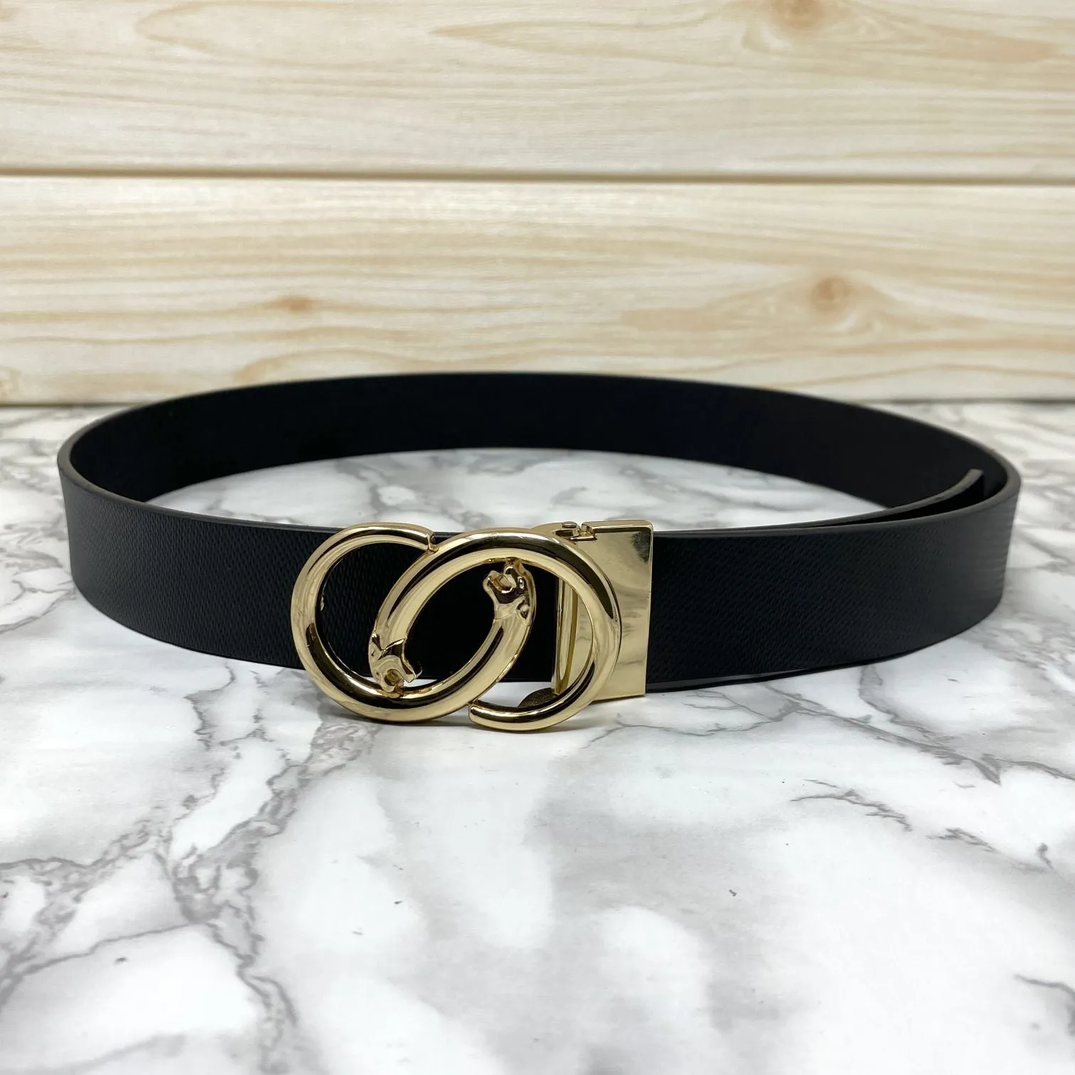 Classic Jaguar Design Leather Strap Belt-JonasParamount