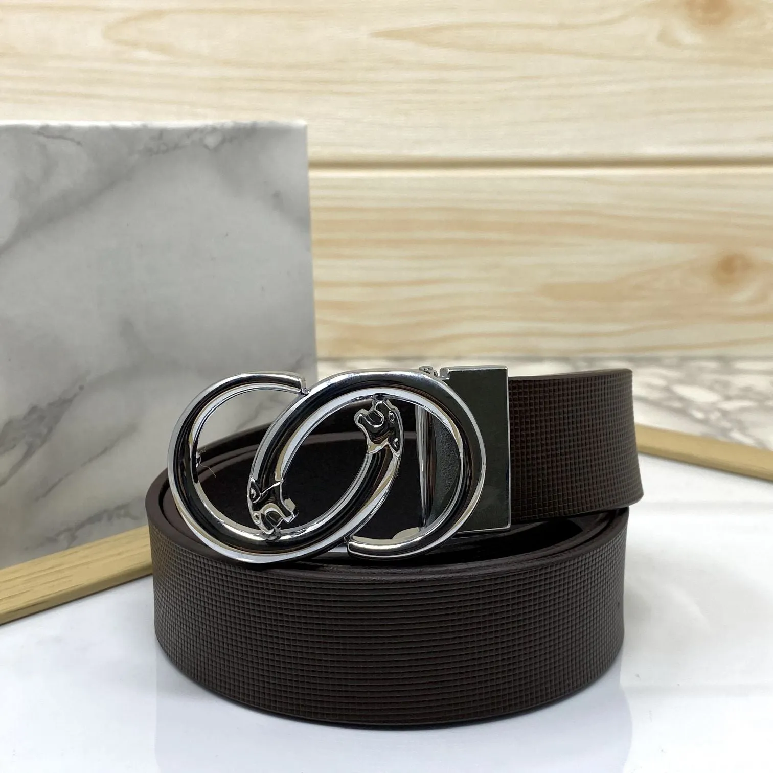 Classic Jaguar Design Leather Strap Belt-JonasParamount