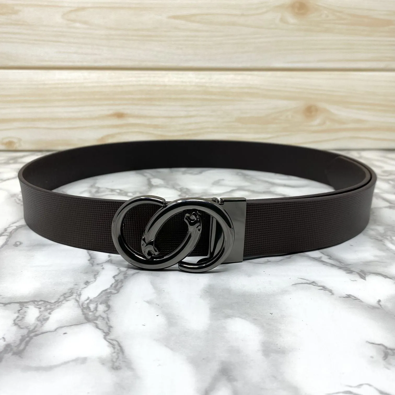 Classic Jaguar Design Leather Strap Belt-JonasParamount