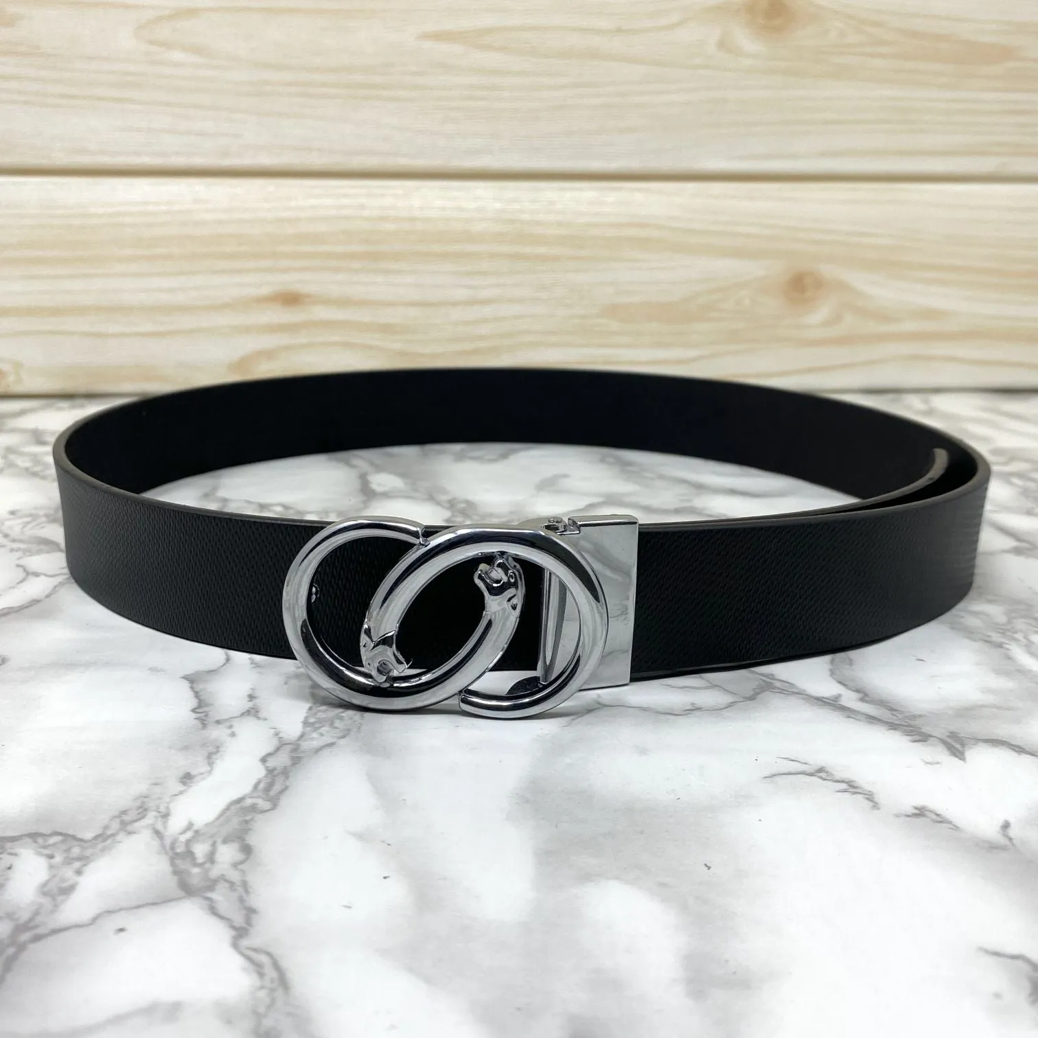 Classic Jaguar Design Leather Strap Belt-JonasParamount