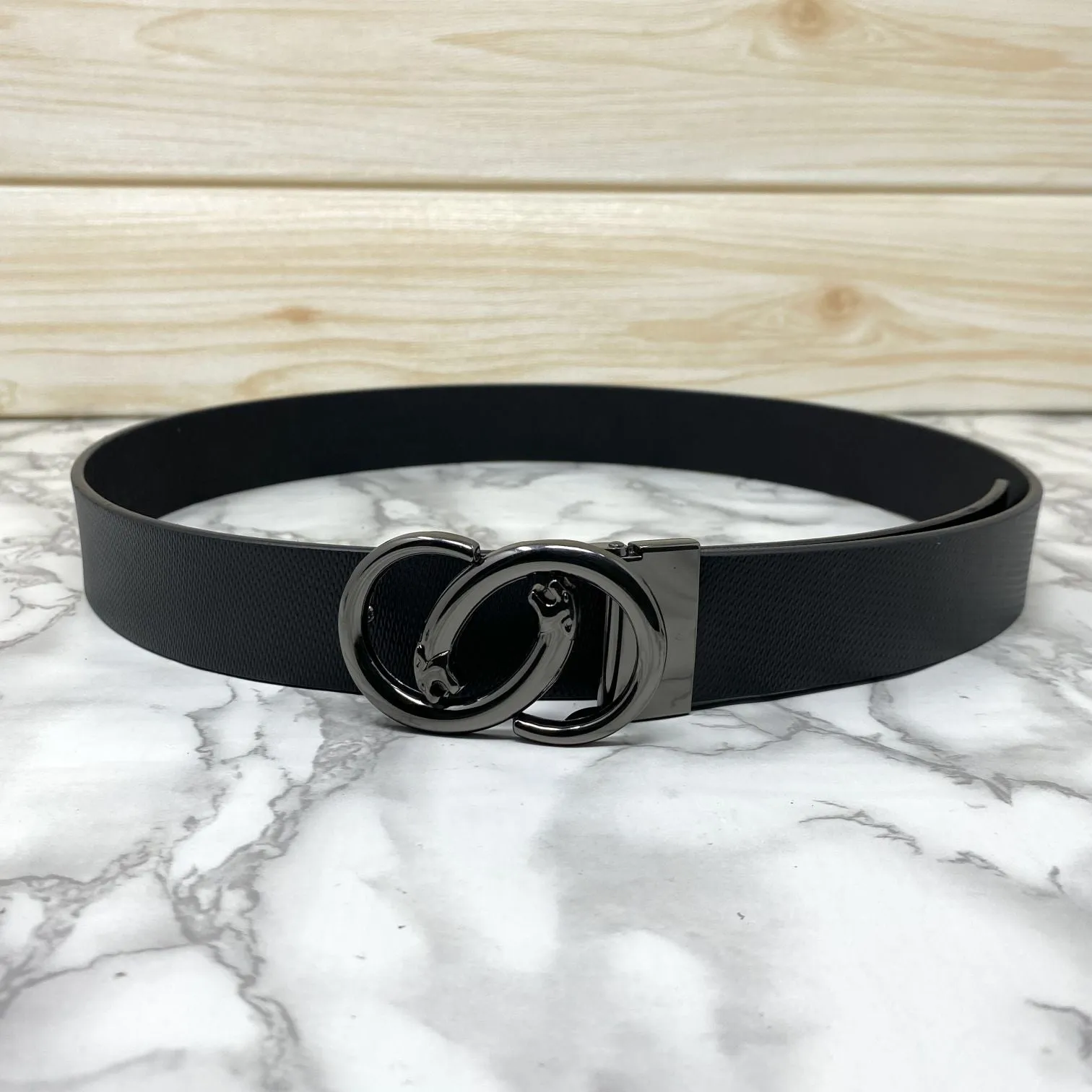 Classic Jaguar Design Leather Strap Belt-JonasParamount