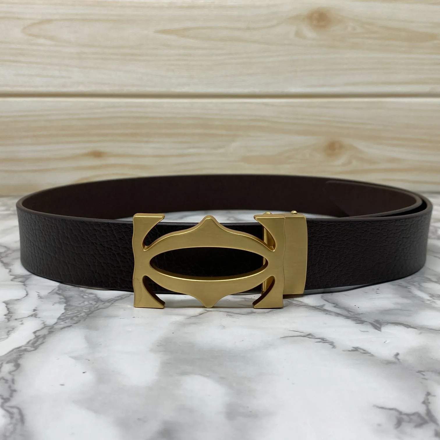 Cross Pattern Casual and Formal Leather Strap Belt -JonasParamount