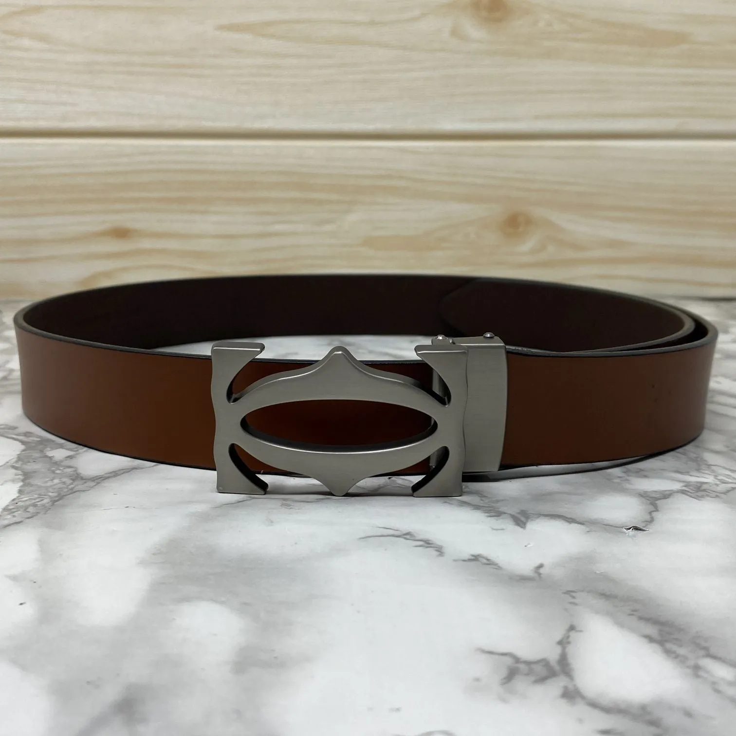 Cross Pattern Casual and Formal Leather Strap Belt -JonasParamount