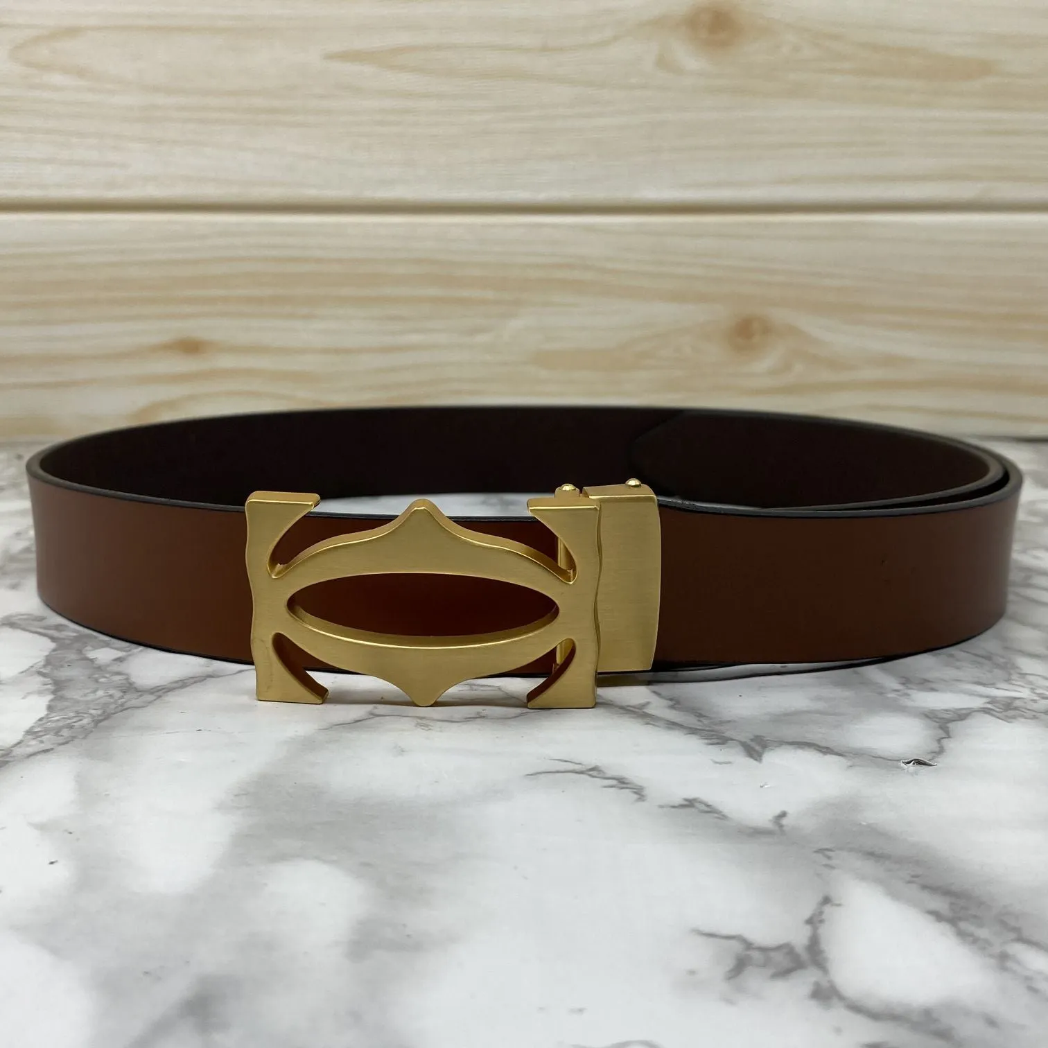 Cross Pattern Casual and Formal Leather Strap Belt -JonasParamount