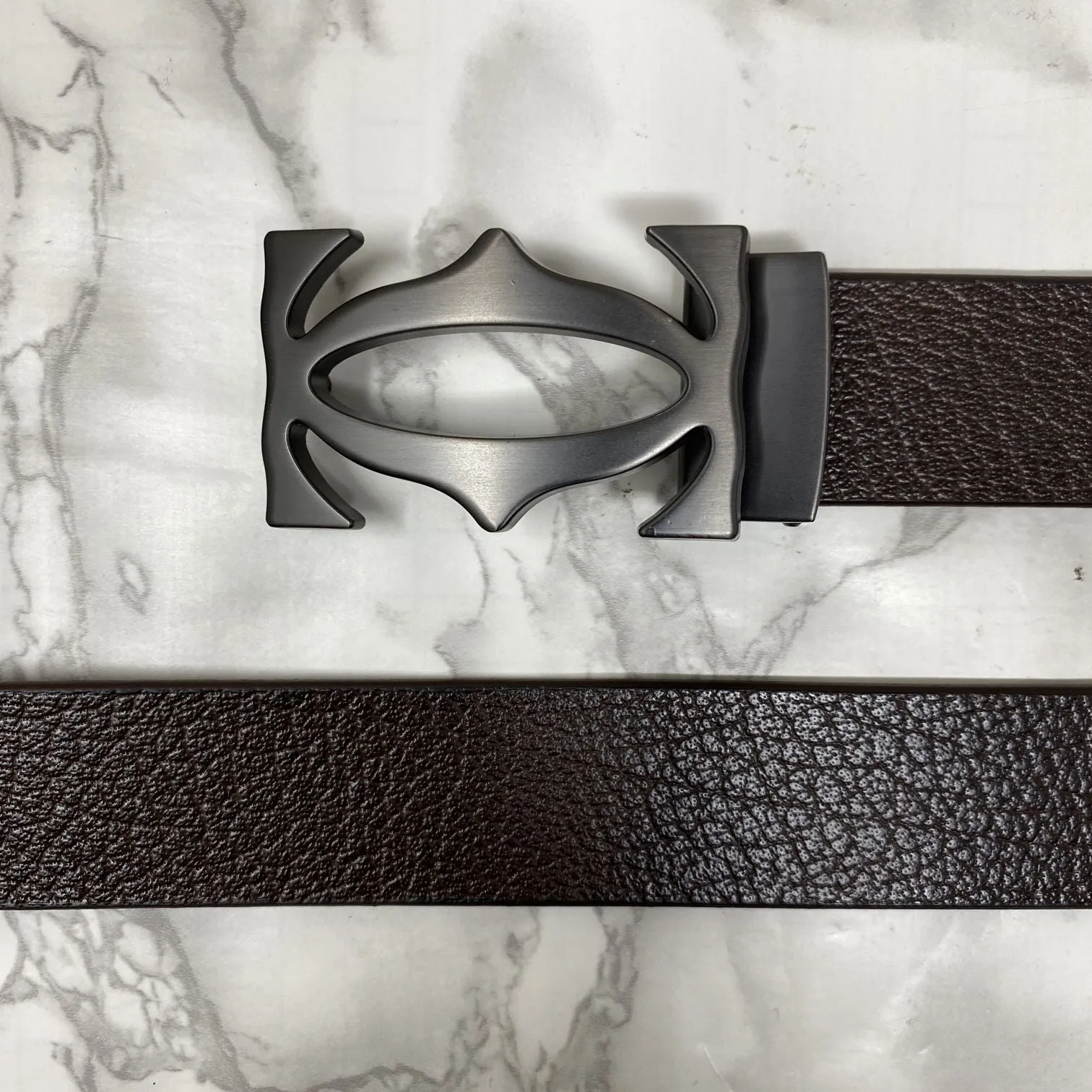 Cross Pattern Casual and Formal Leather Strap Belt -JonasParamount