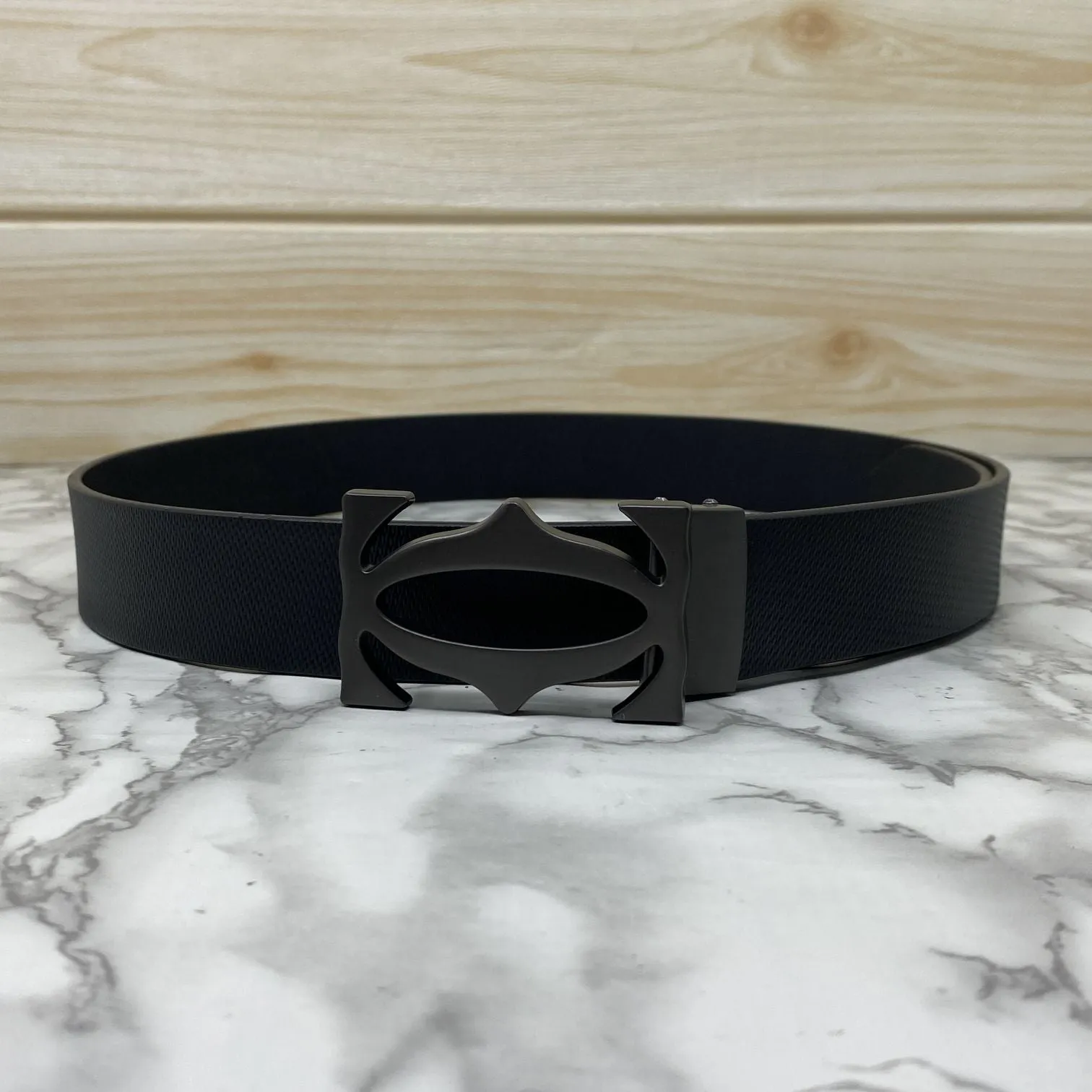 Cross Pattern Casual and Formal Leather Strap Belt -JonasParamount