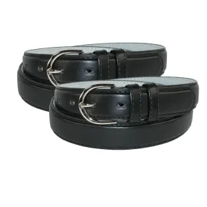 CTM® Women's Leather 1 1/8 Inch Dress Belt (Pack of 2)