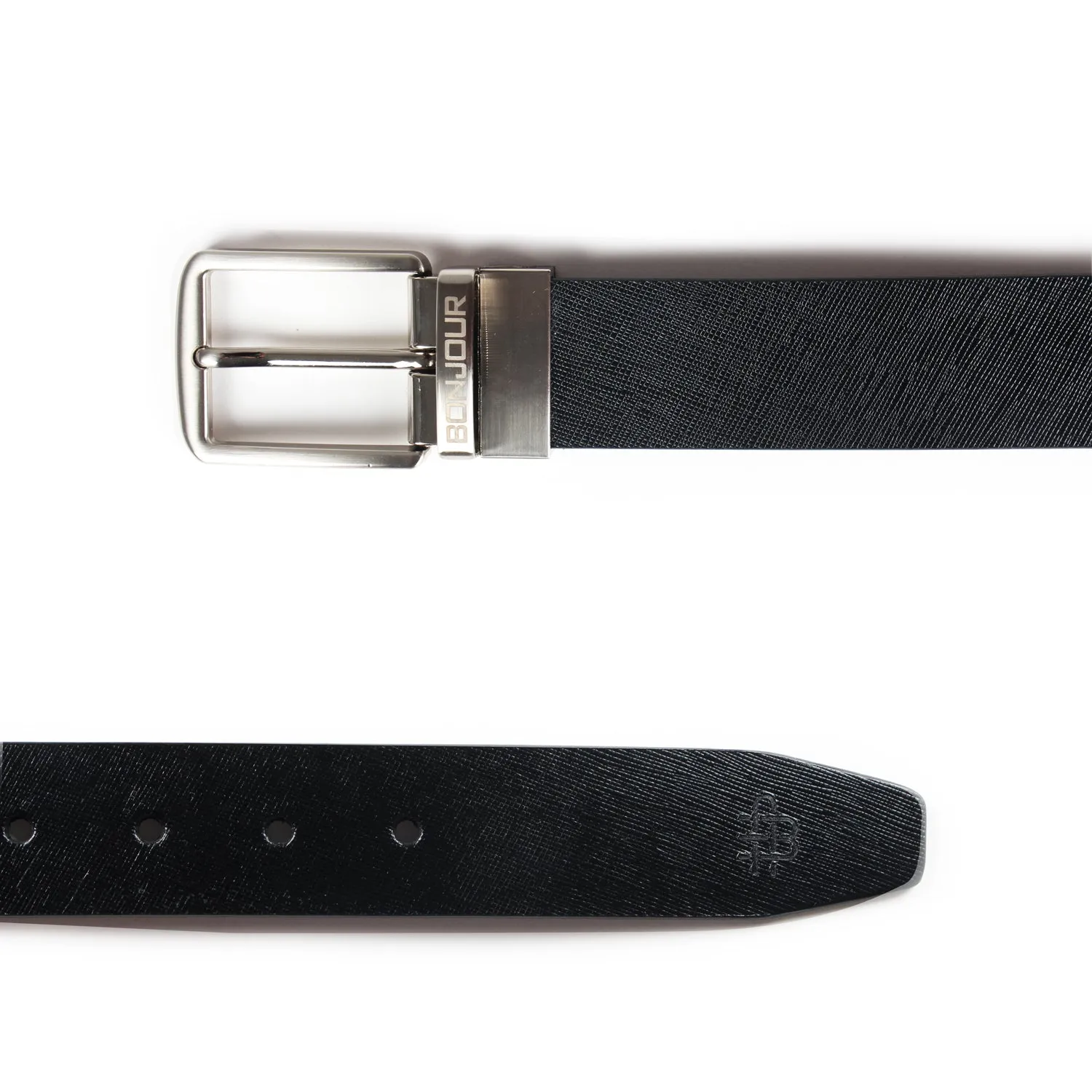 Dapper Solid Pure Leather Belt-Black/Brown