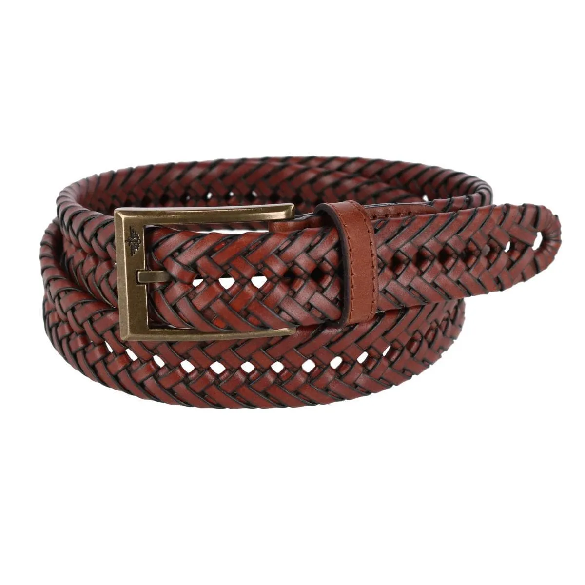 Dockers Men's Fully Adjustable Double V-Weave Braided Belt