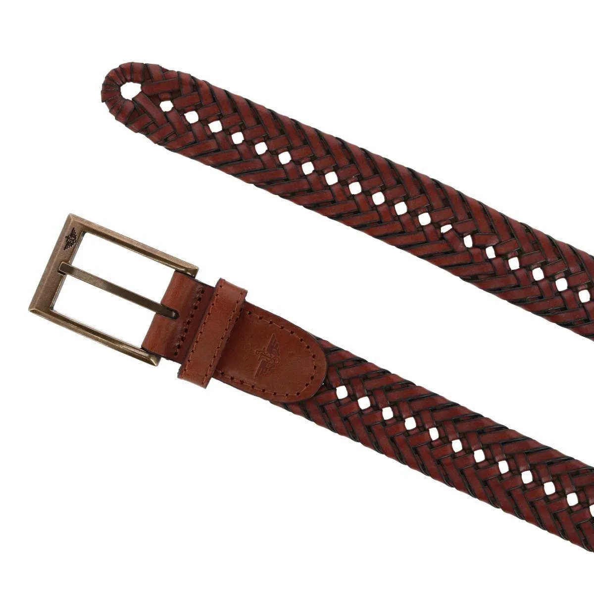 Dockers Men's Fully Adjustable Double V-Weave Braided Belt