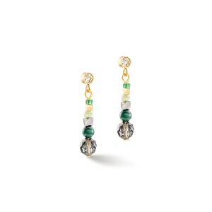 Earrings Amulet Glamorous Green gold