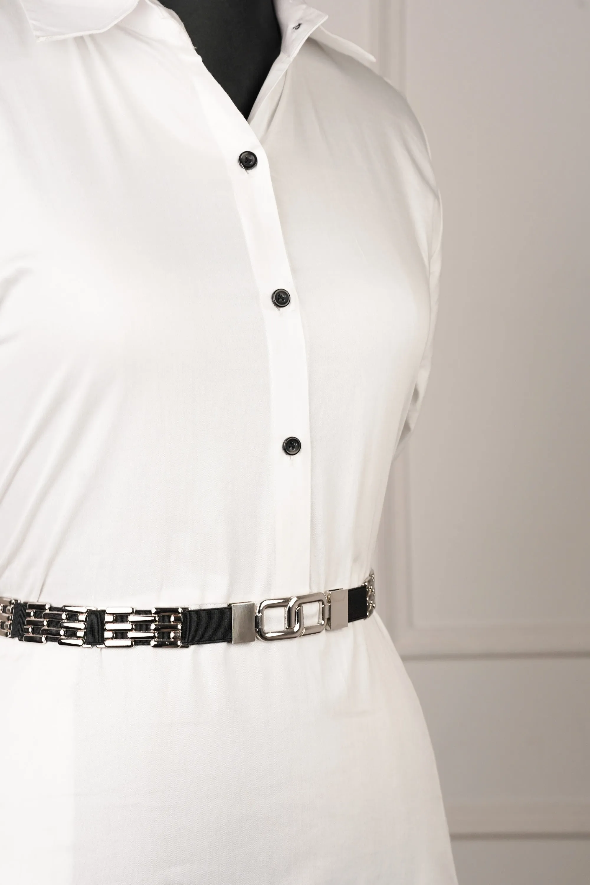 Elasticated Belt With Brick Pattern