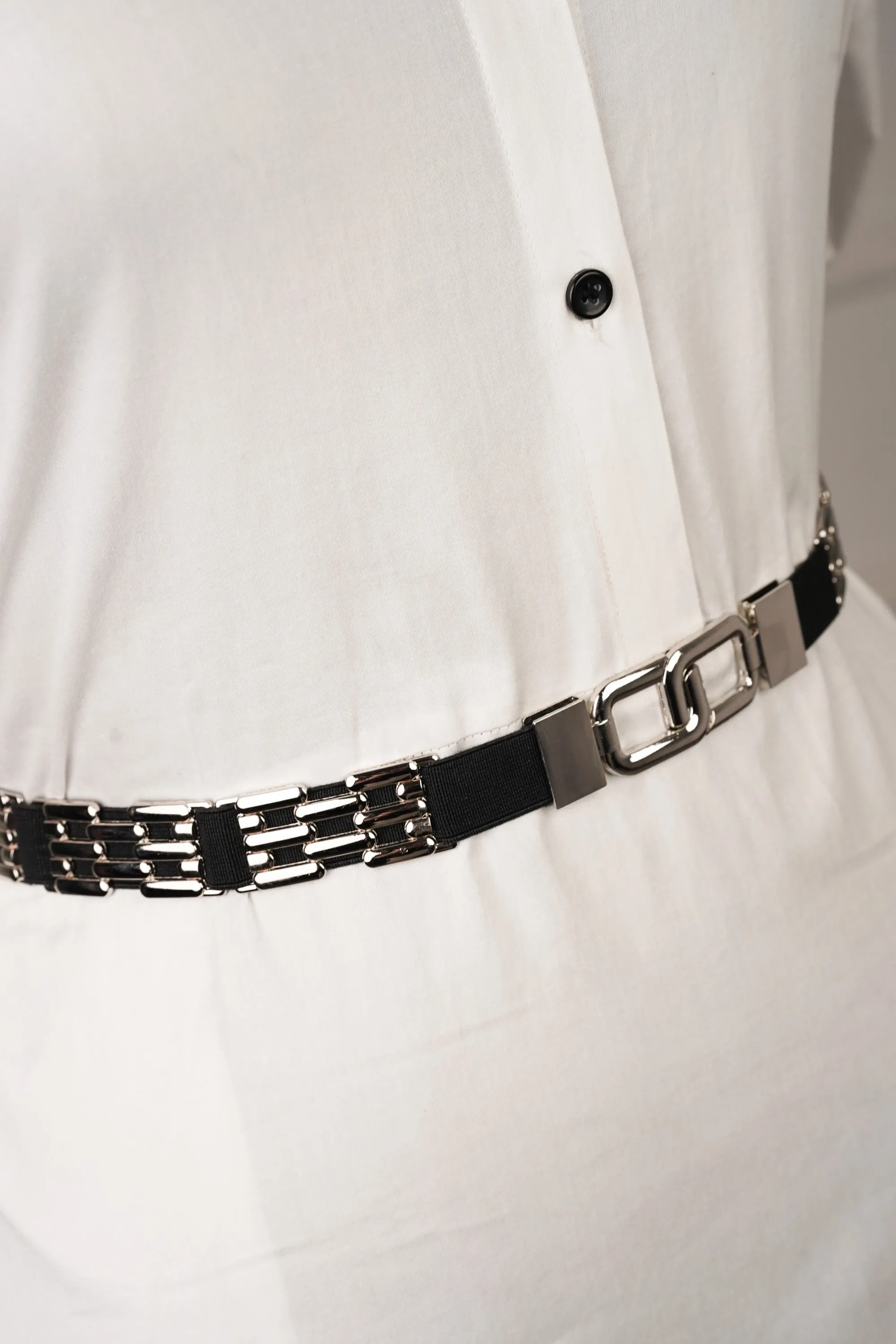 Elasticated Belt With Brick Pattern