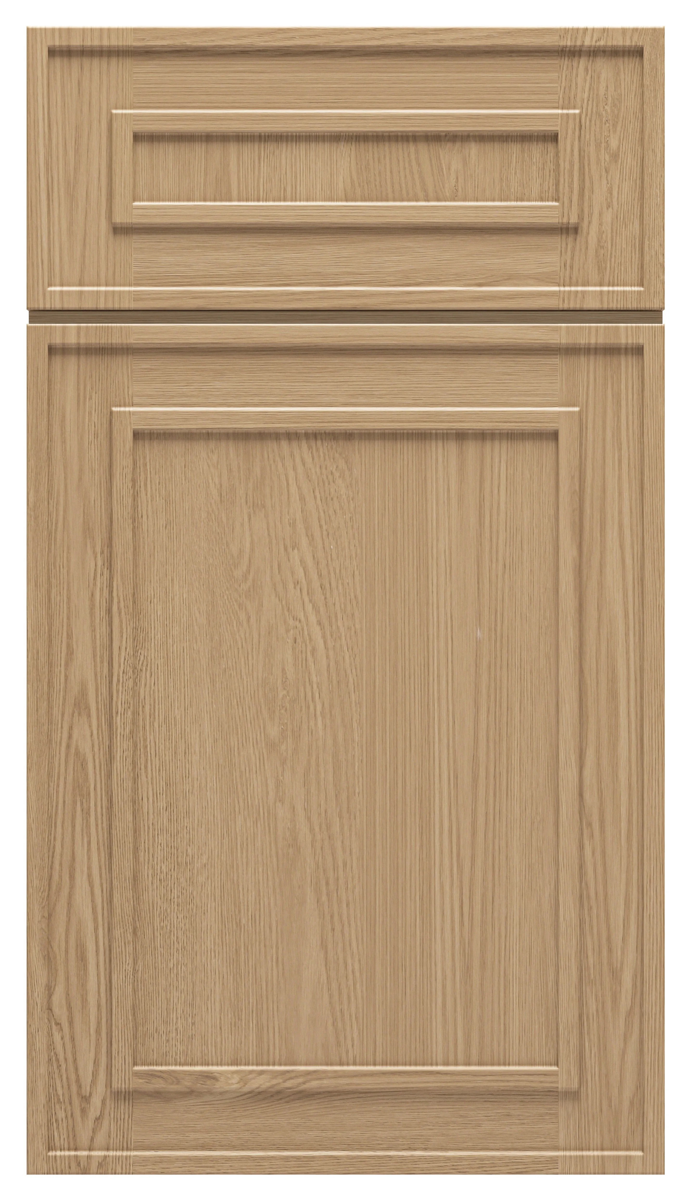 Elegant Oak Craftsman Shaker 1-1/4" Overlay Base Cabinet 3 Drawer Base 12", 15", 18", 21", 24" & 30" Wide